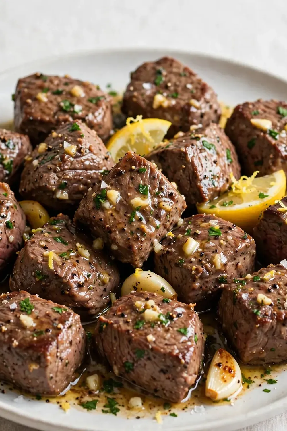 15-Minute Lemon Garlic Butter Steak Bites
