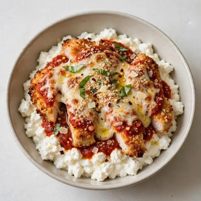 Chicken Parm Cottage Cheese Bowl