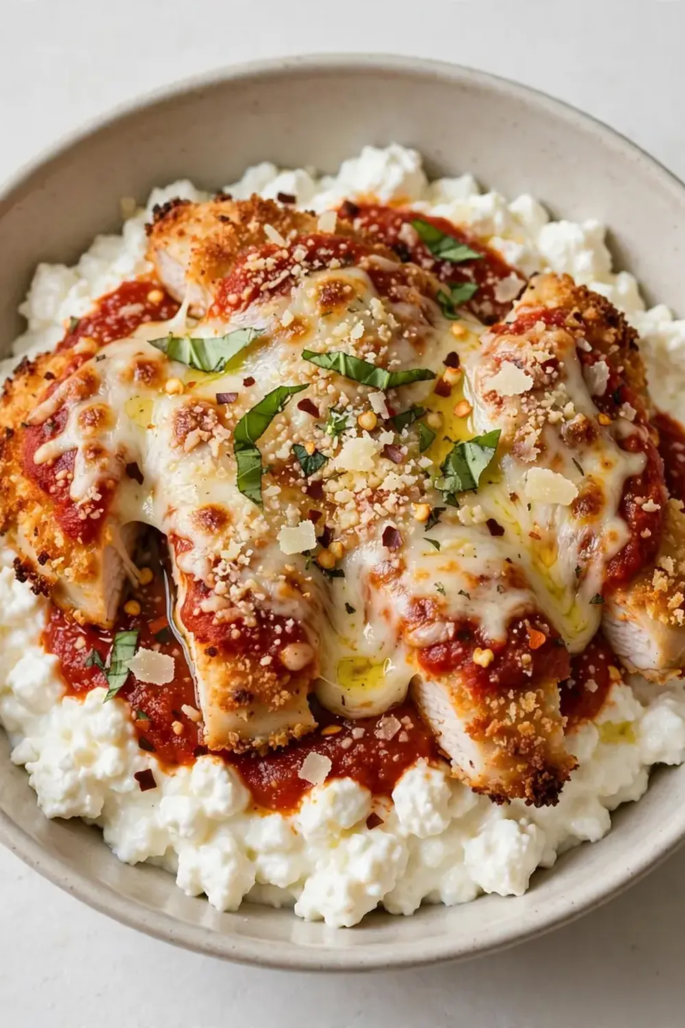 Chicken Parm Cottage Cheese Bowl