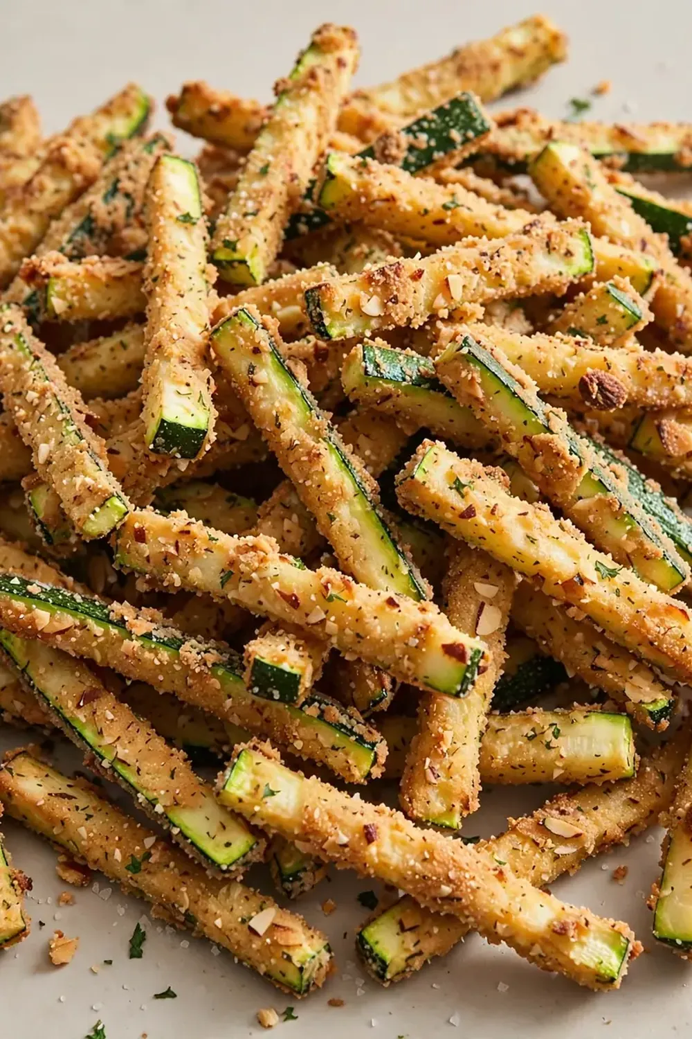 Crispy Air Fryer Zucchini Fries (Almond Flour Breading)