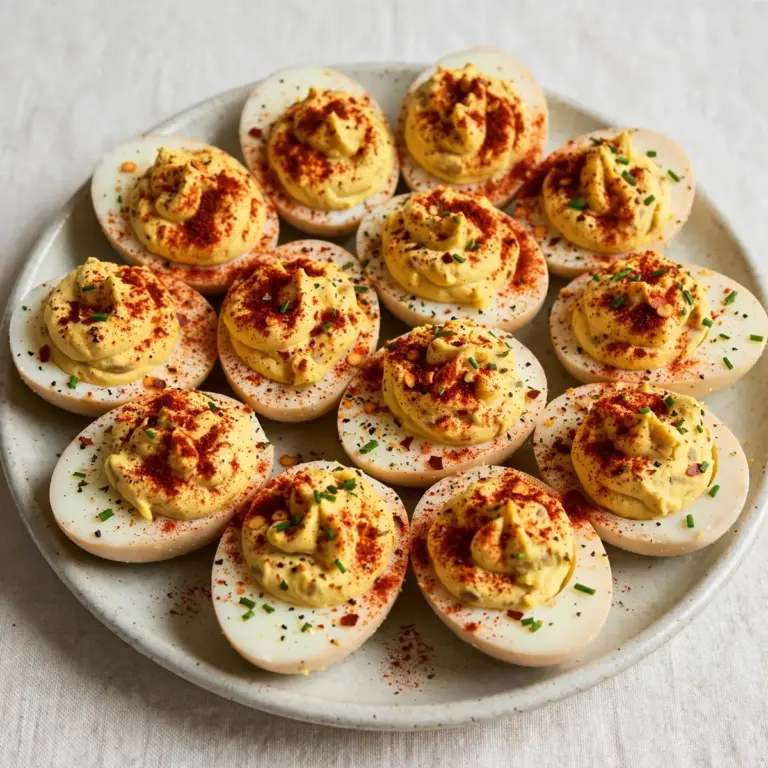 Easy Make-Ahead Spicy Deviled Eggs
