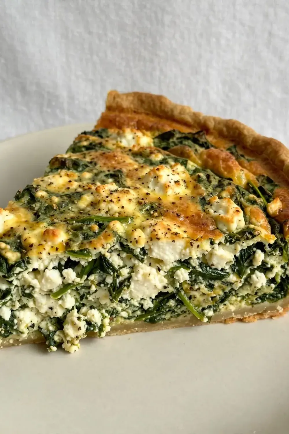 Crustless Spinach and Feta Quiche