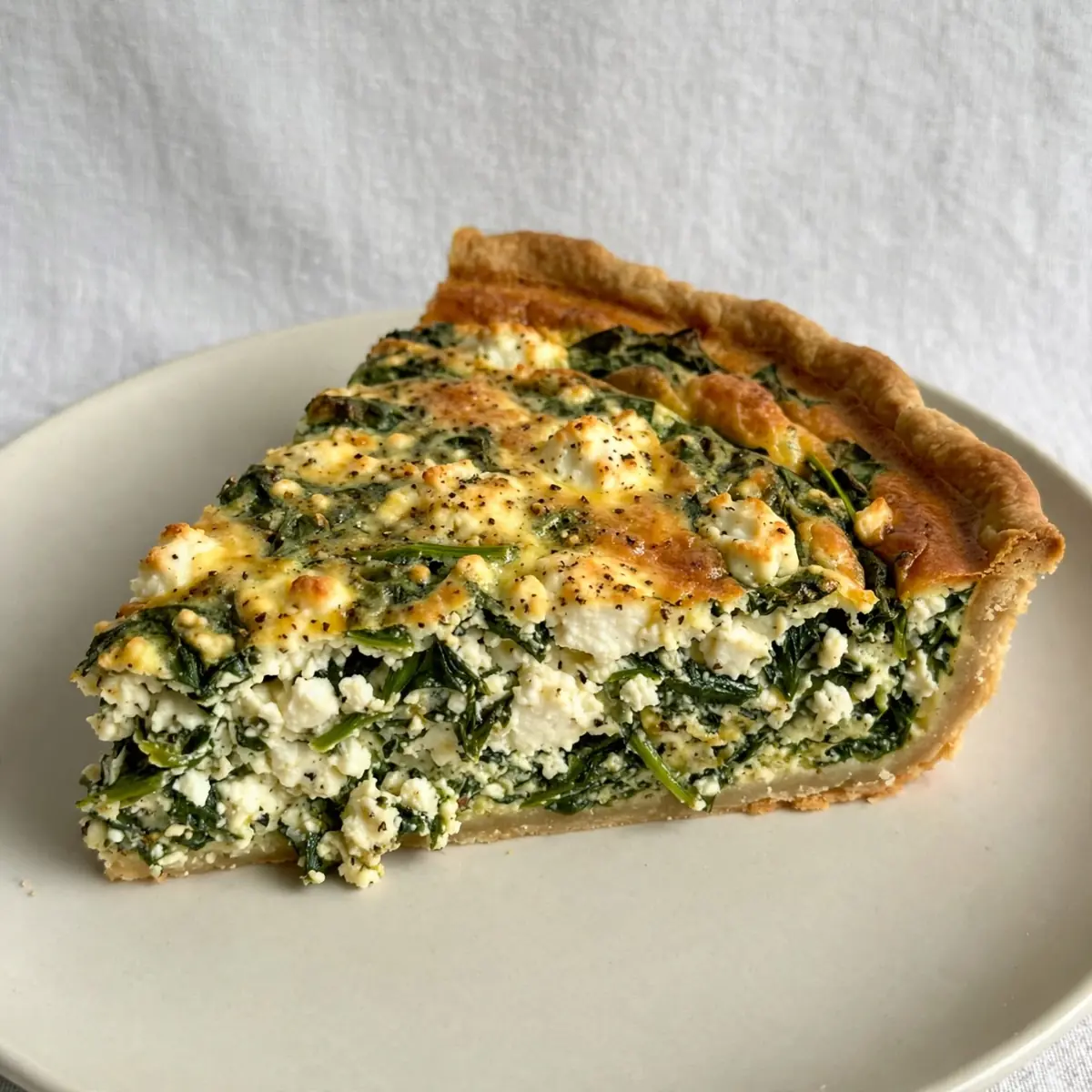 Quick 20-Min Crustless Spinach and Feta Quiche
