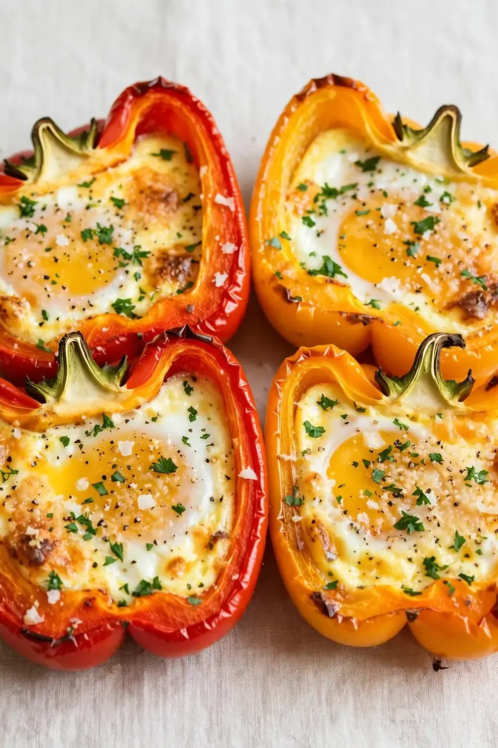 Baked Bell Pepper Egg Nests